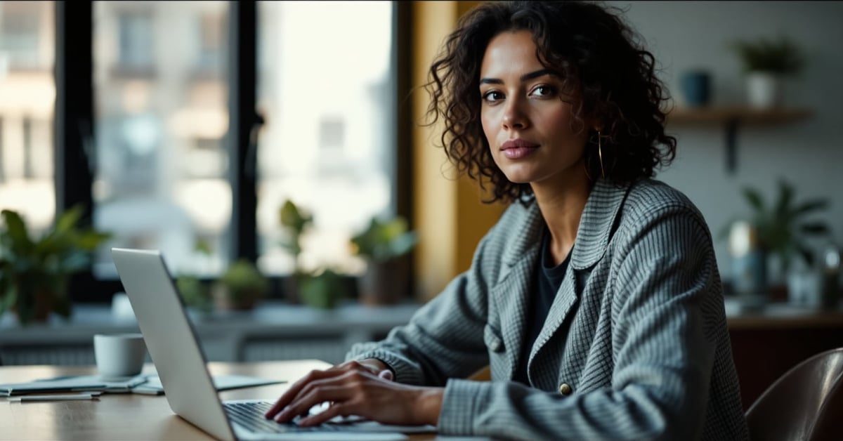 Interface Pennylane comptabilité sur ordinateur portable dans un bureau moderne