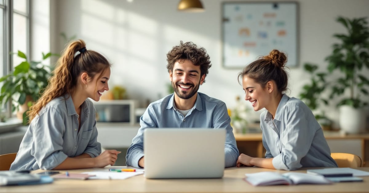 Étudiant en école de comptabilité travaillant sur des documents financiers dans un cadre moderne