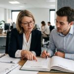 Comptable effectuant le lettrage de comptes sur des documents financiers – comptabilité lettrage