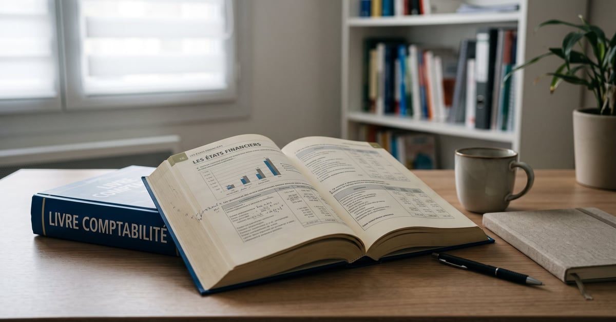 Livre de comptabilité ouvert sur un bureau moderne – guide pour choisir son livre comptabilite