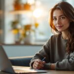 Étudiant en comptabilité étudiant des documents financiers pour devenir expert-comptable