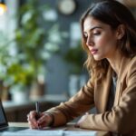 Audit financier définition : expert-comptable analysant des documents financiers sur un bureau moderne