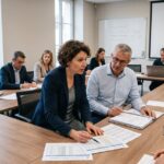 Audit financier commune : documents budgétaires et analyse comptable sur bureau de mairie