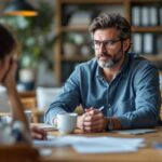Évaluation d'une formation en entreprise : collaborateurs autour d'une table analysant des résultats