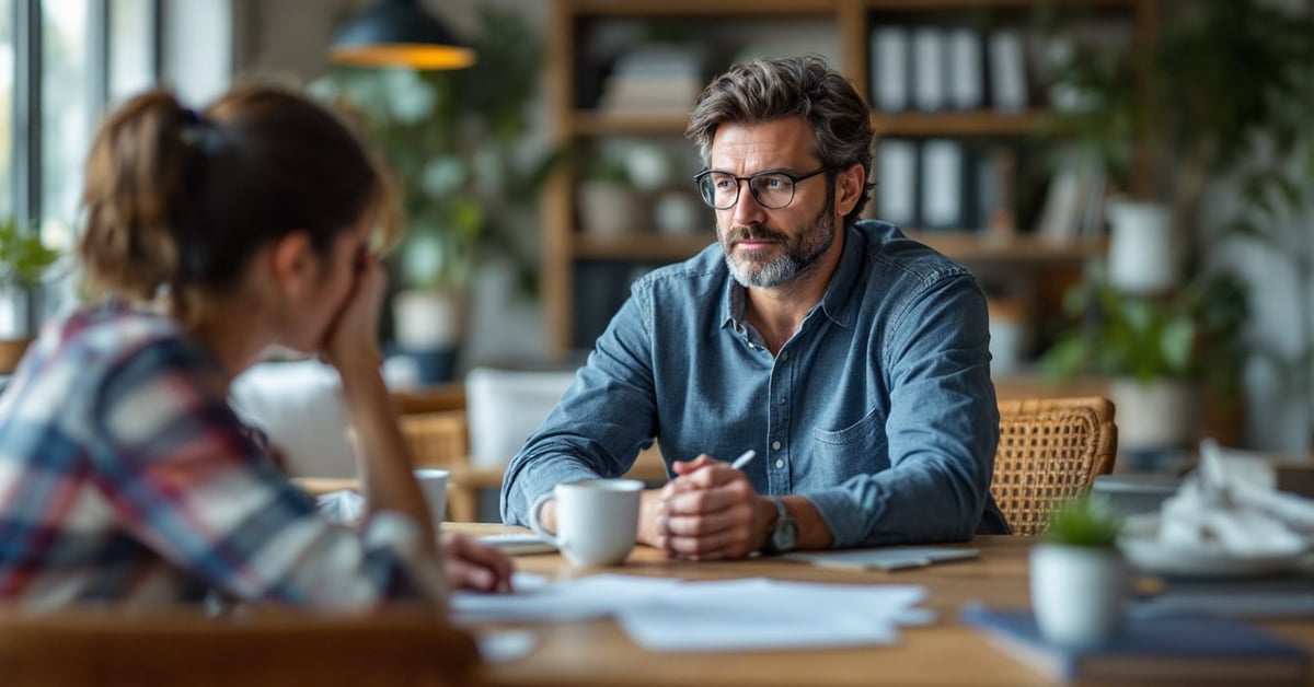 Évaluation d'une formation en entreprise : collaborateurs autour d'une table analysant des résultats