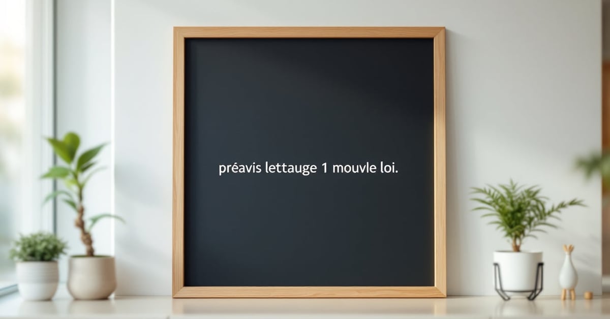 Locataire tenant un courrier de préavis d'un mois devant son appartement — nouvelle loi logement