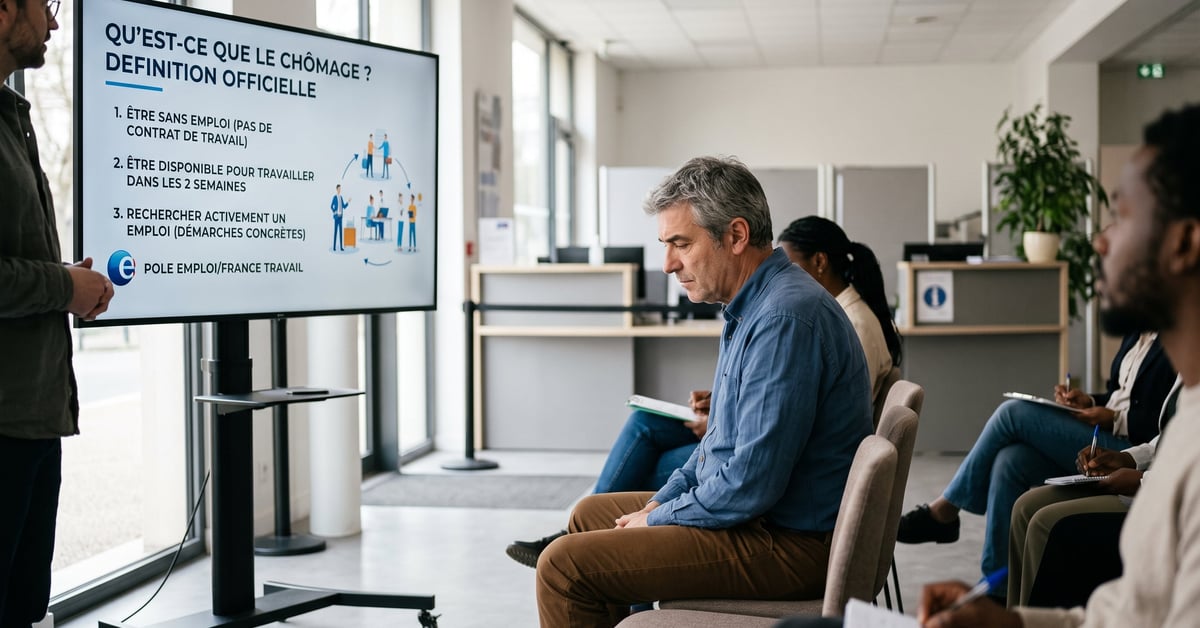 Définition du chômage : personne en recherche d'emploi face à une offre d'embauche