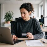 Paiement en ligne d'une contravention sur un ordinateur portable avec carte bancaire